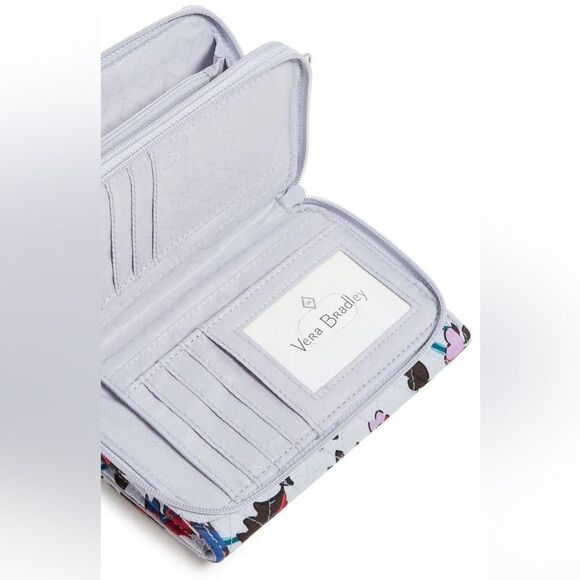 Vera Bradley RFID 3 in 1 Vineyard Floral Ultralight Quilted Cotton Crossbody Bag - Picture 5 of 17